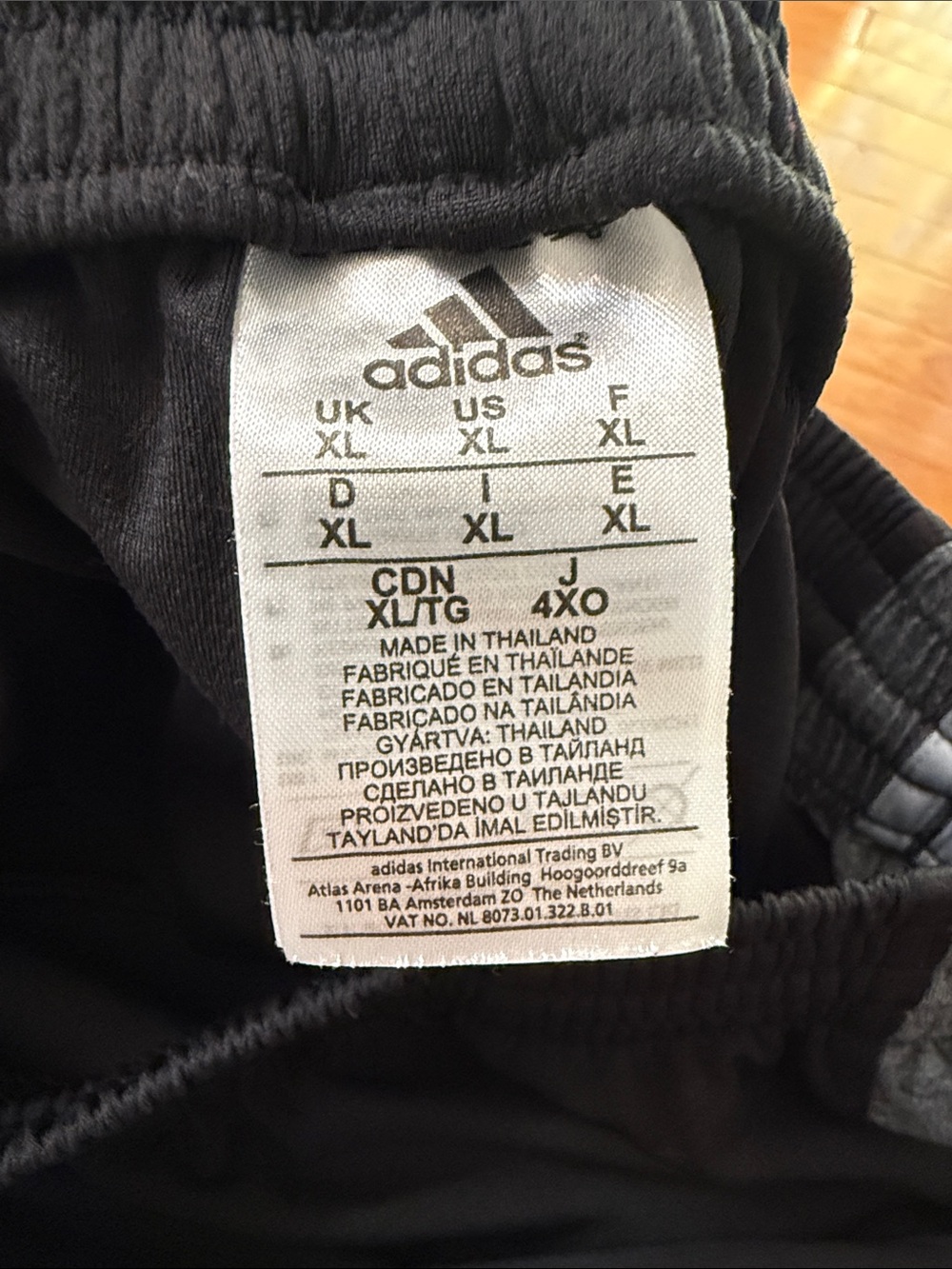 adidas Black Men's Athletic Shorts with Gray Side Panels - Picture 3 of 3